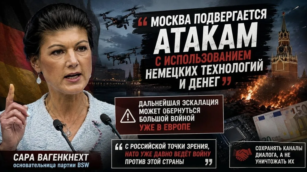 🇩🇪 «Москва подвергается атакам с использованием немецких технологий и денег» — Вагенк...
