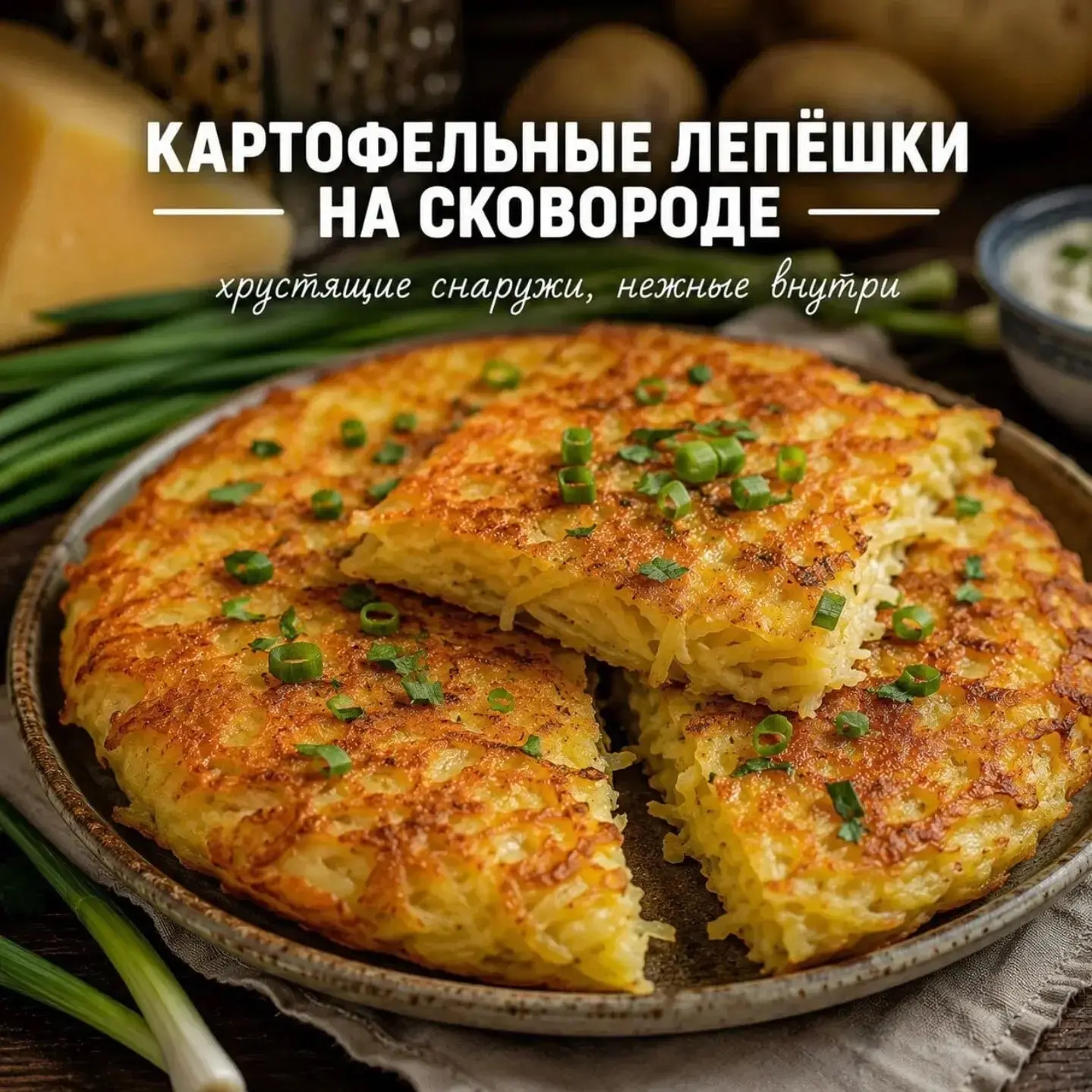 КАРТОФЕЛЬНЫЕ ЛЕПЁШКИ НА СКОВОРОДЕ