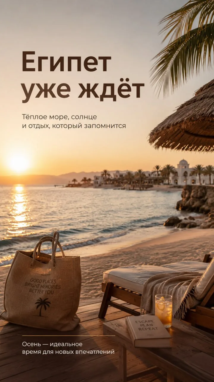 ☀️ Понедельник - самое время подумать об отдыхе, который ещё кажется далёким