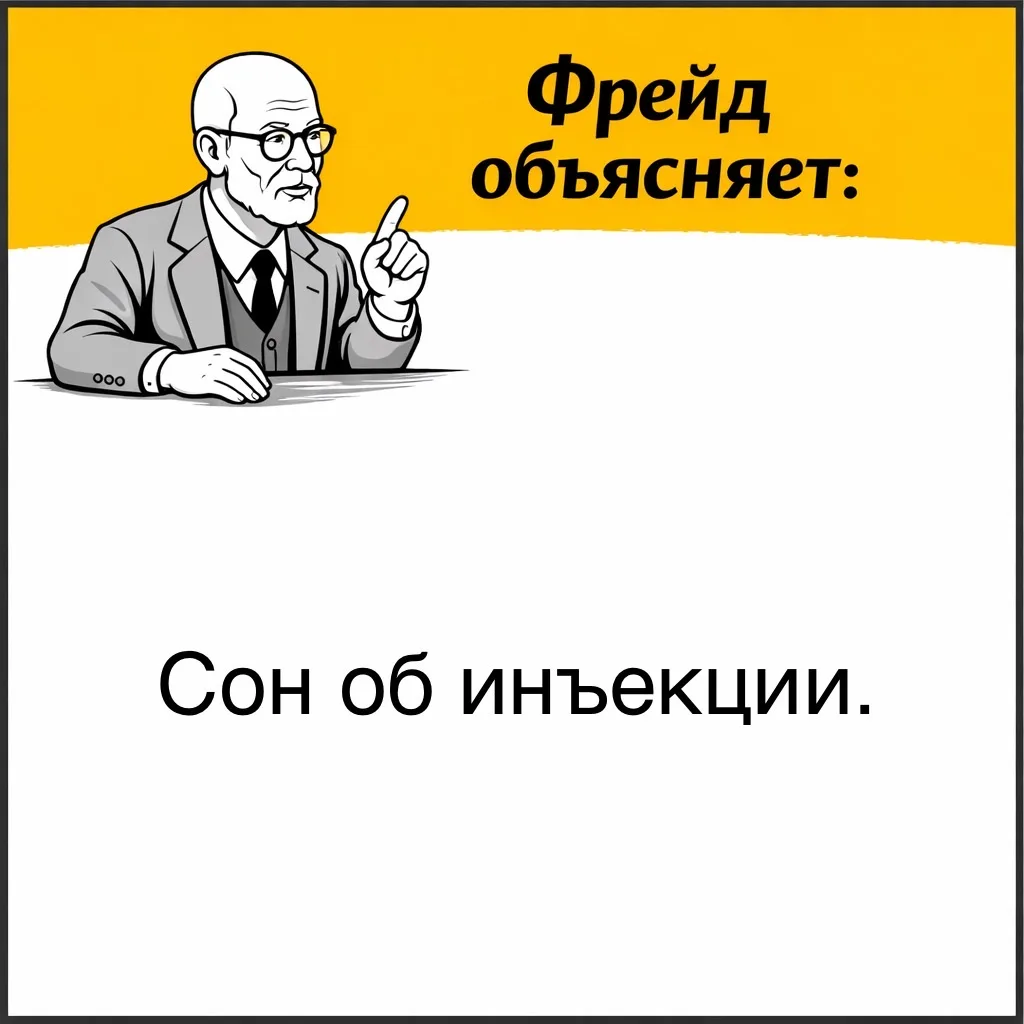 Фрейд описывает свой сон.  Он осматривает пациентку, замечает разные детали и думает о том, правильн