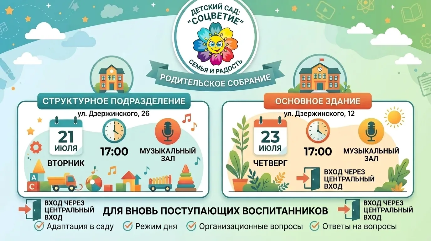Уважаемые родители наших будущих воспитанников! 🌸

Приглашаем вас на первое родительское собрание, 