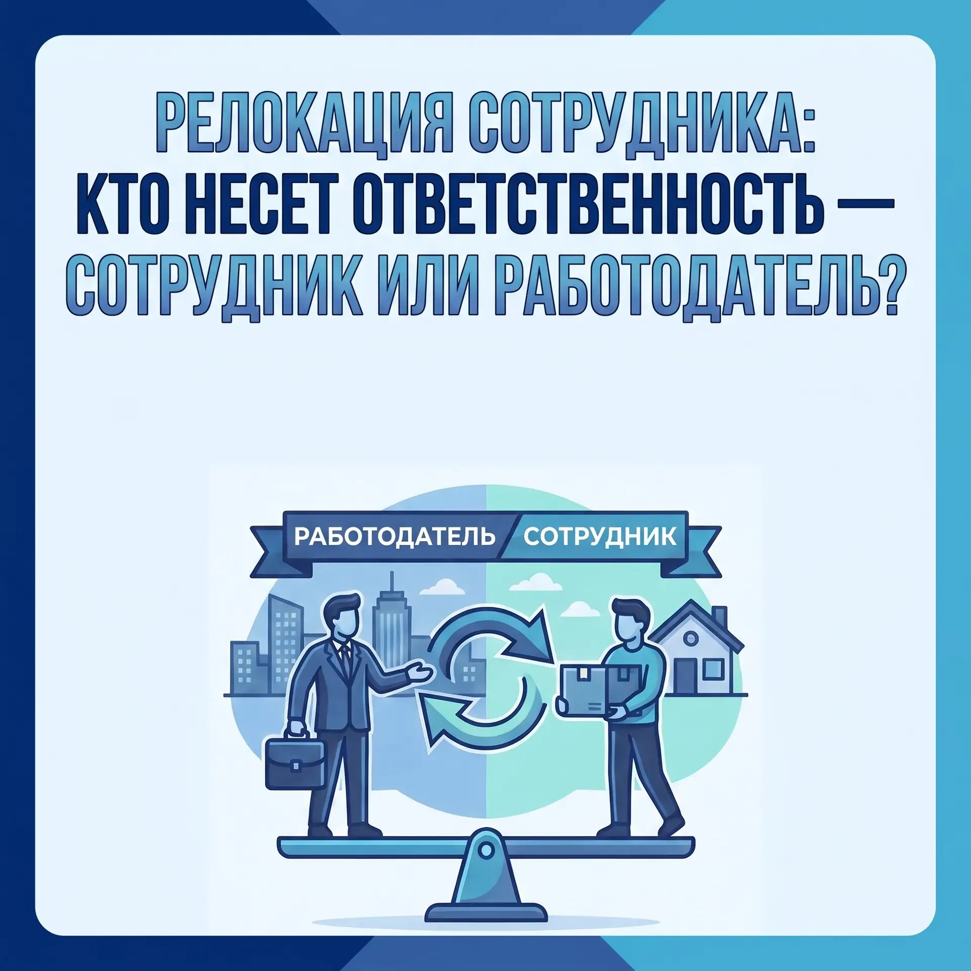 РЕЛОКАЦИЯ СОТРУДНИКА: КТО ОТВЕЧАЕТ — РАБОТНИК ИЛИ РАБОТОДАТЕЛЬ?