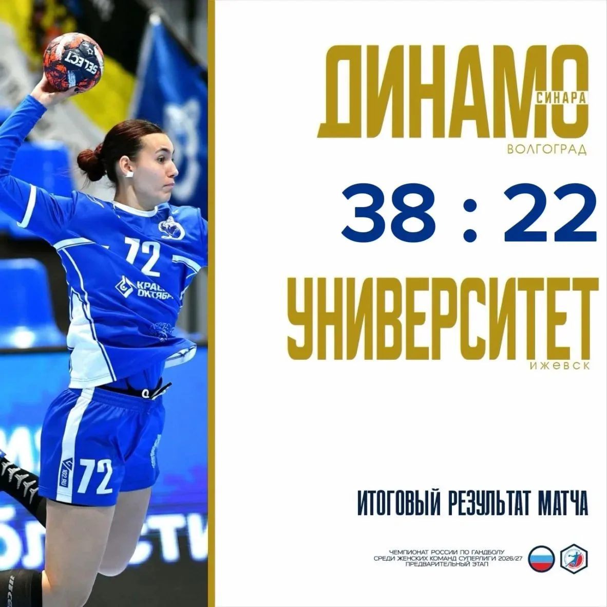 🤾‍♀️ Уверенная победа «Динамо-Синары» над «Университетом»