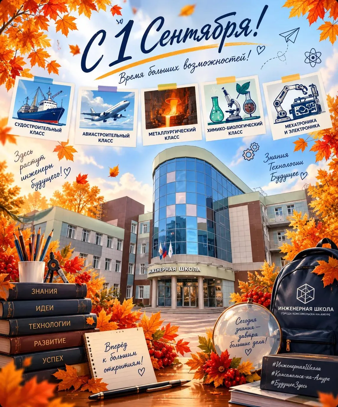 🎉🎊 День знаний в Инженерной школе Комсомольска‑на‑Амуре: торжественно, вдохновляюще, ...