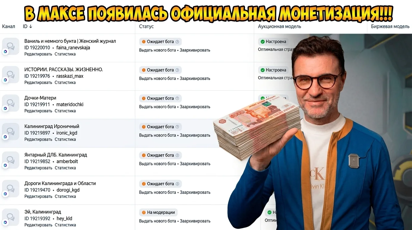 Ну что, вот и появилась долгожданная монетизация в МАКСе от РСЯ!!!
