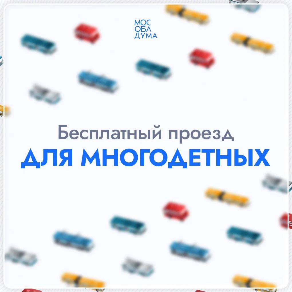 Более 180 тысяч детей из многодетных семей пользуются льготой по бесплатному проезду в ...
