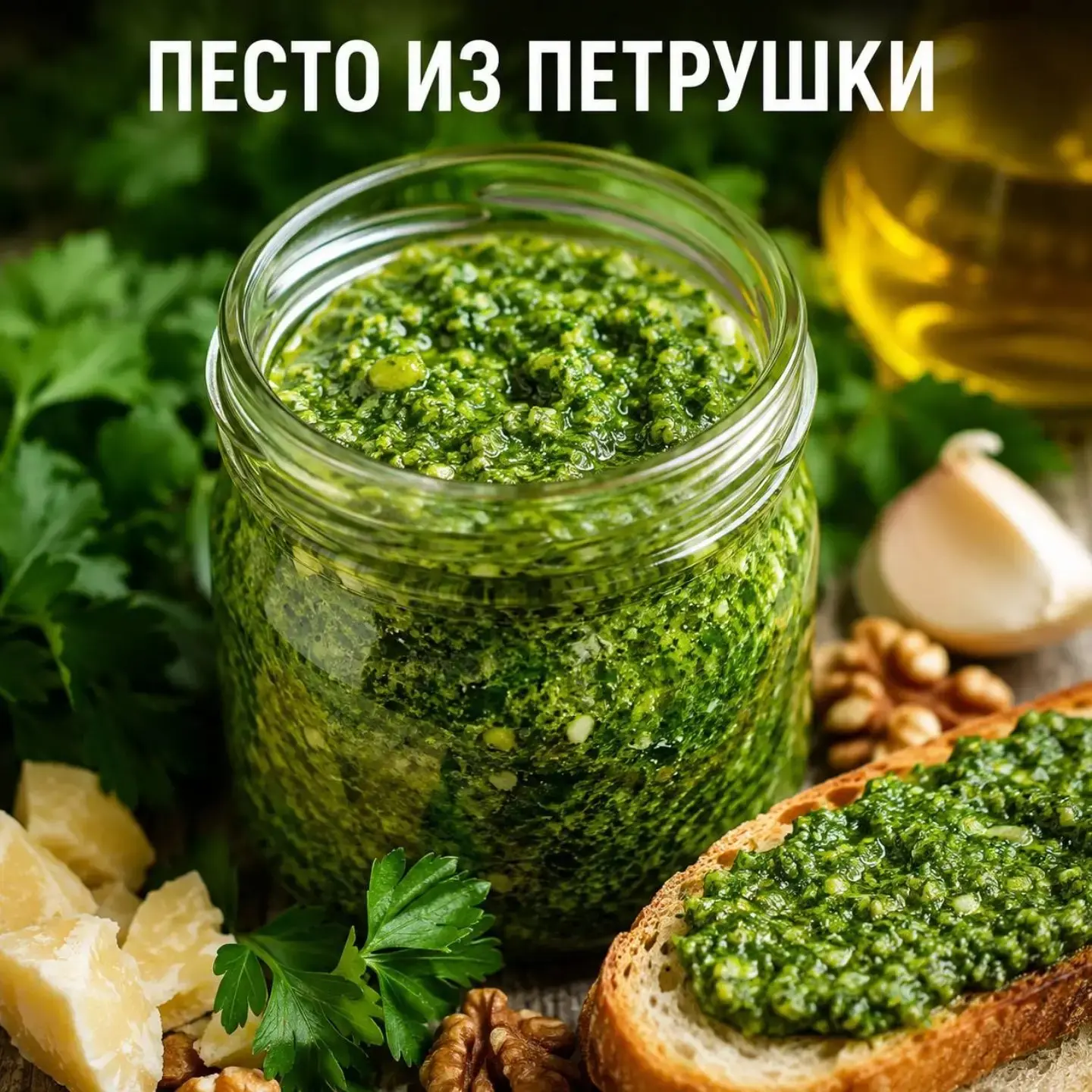 🌿 ПЕСТО ИЗ ПЕТРУШКИ — ТОТ САМЫЙ, КОТОРЫЙ ХОЧЕТСЯ ЕСТЬ ЛОЖКАМИ!

Этот соус покоряет с первой ложки! 