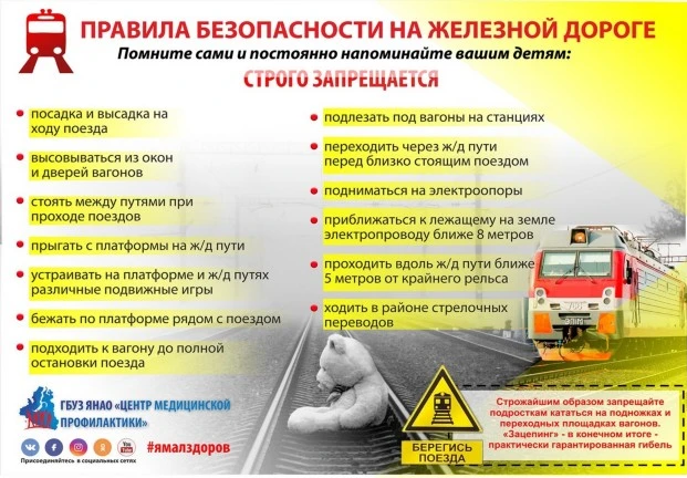 Ваша безопасность на железной дороге — в ваших руках