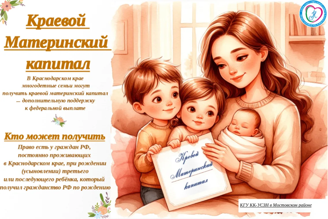 ❗️Краевой материнский капитал в Краснодарском крае: главное в одном посте