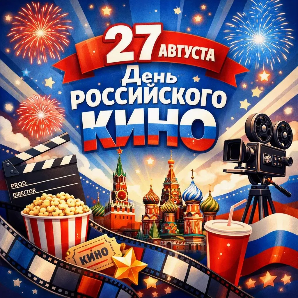 🎉 27 августа — День российского кино! 🎉