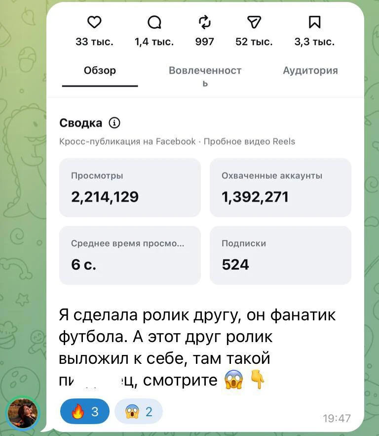 🔥СЕНСАЦИЯ!!! 

МОЯ СОТРУДНИЦА 
САША СДЕЛАЛА ИИ-РОЛИК

который набрал 2 200 000+ просмотров за десят