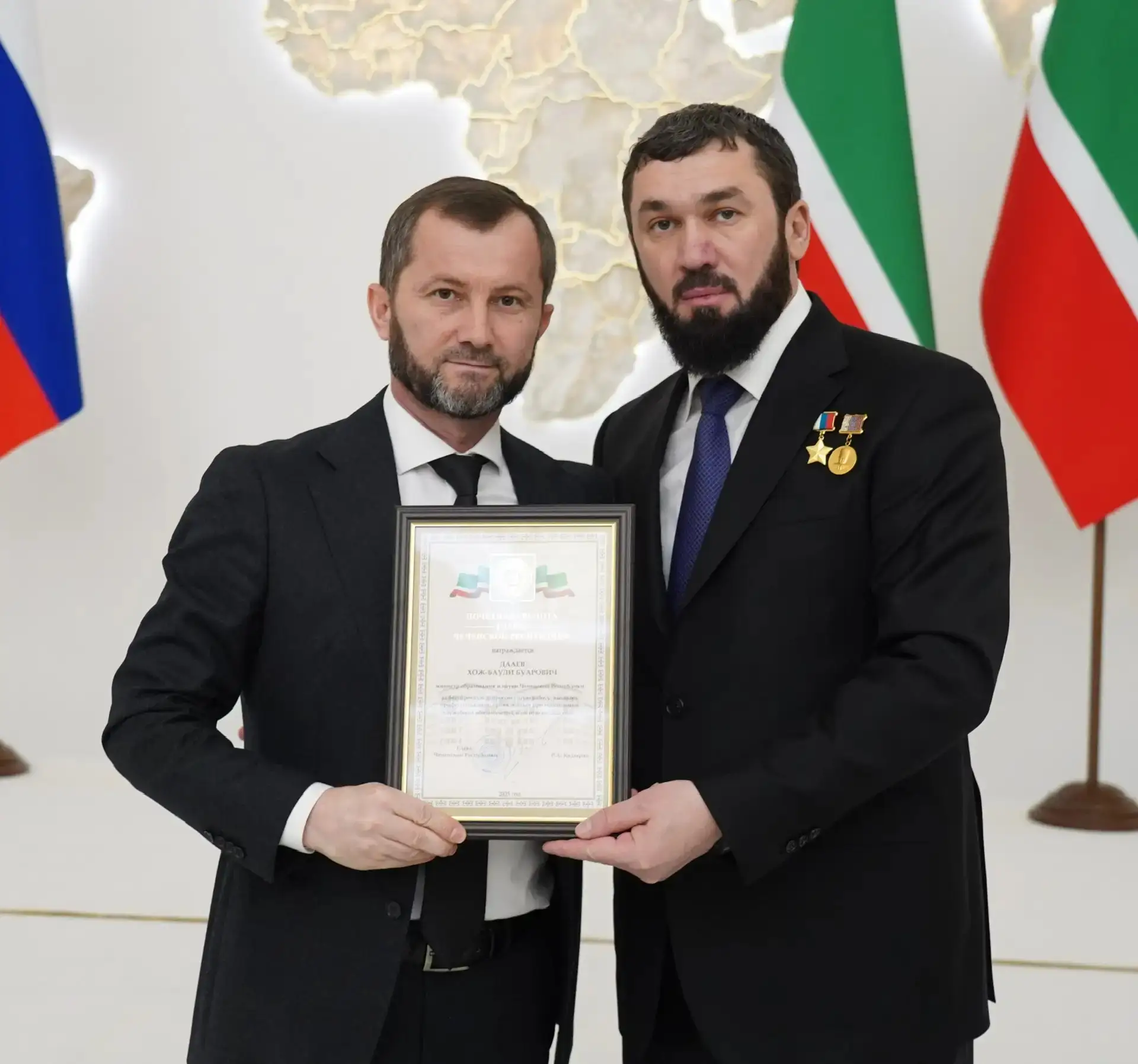 Министр образования и науки ЧР Хож-Бауди Дааев удостоен почётной грамоты Главы Чеченской Республики 