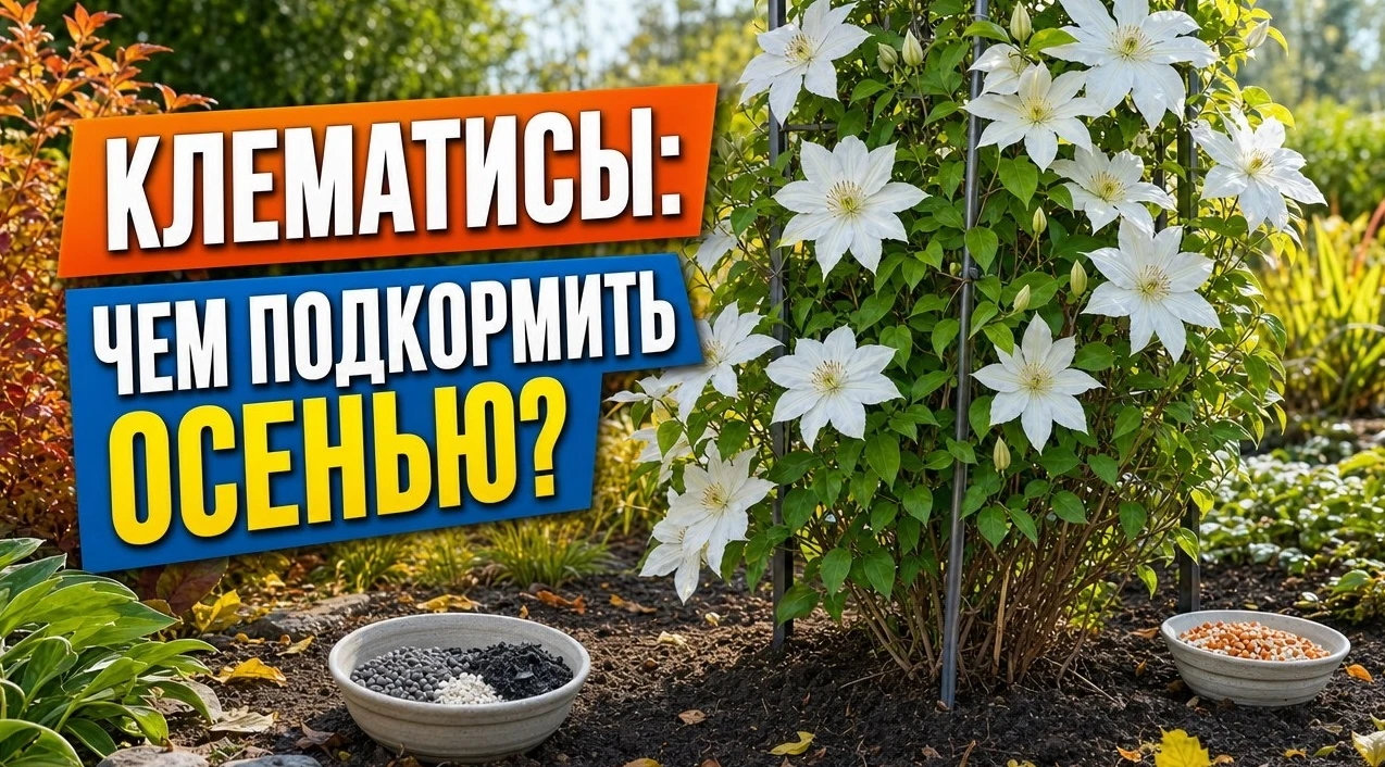 🍂 Осенняя подкормка клематисов: что можно, а что нельзя