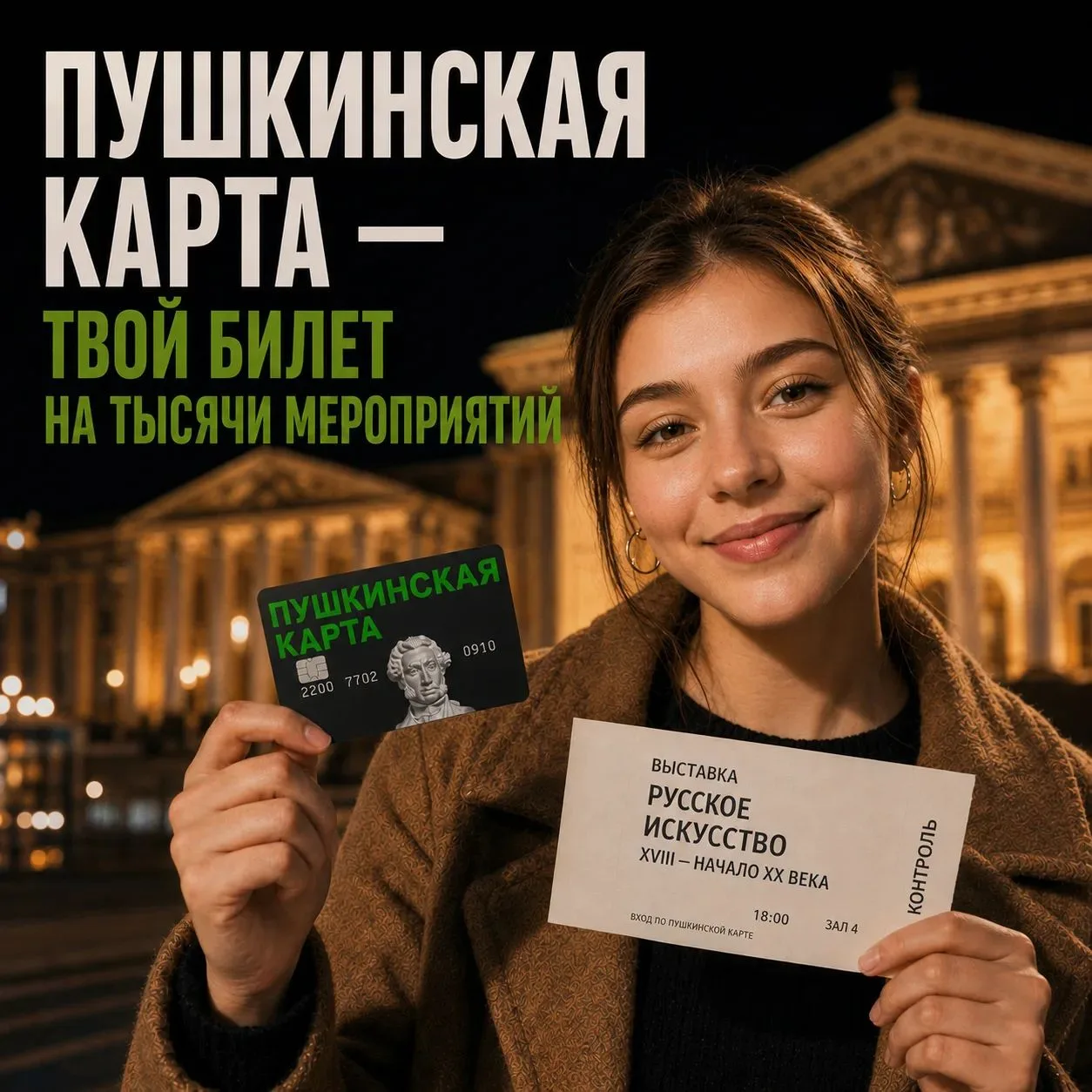 Приближаются новые творческие сезоны – самое время оформить Пушкинскую карту 🎭