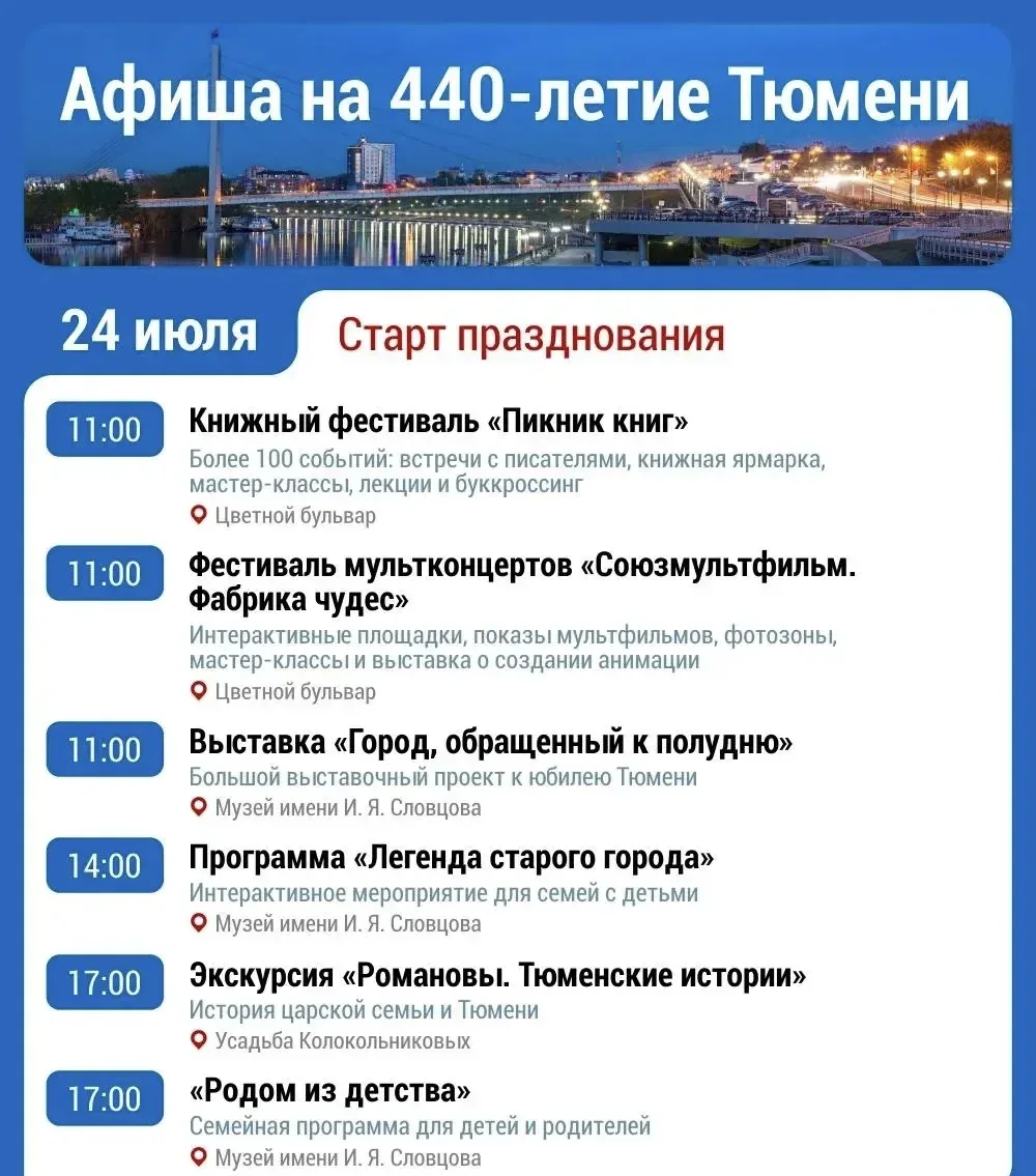 Куда сходить на День города в Тюмени!