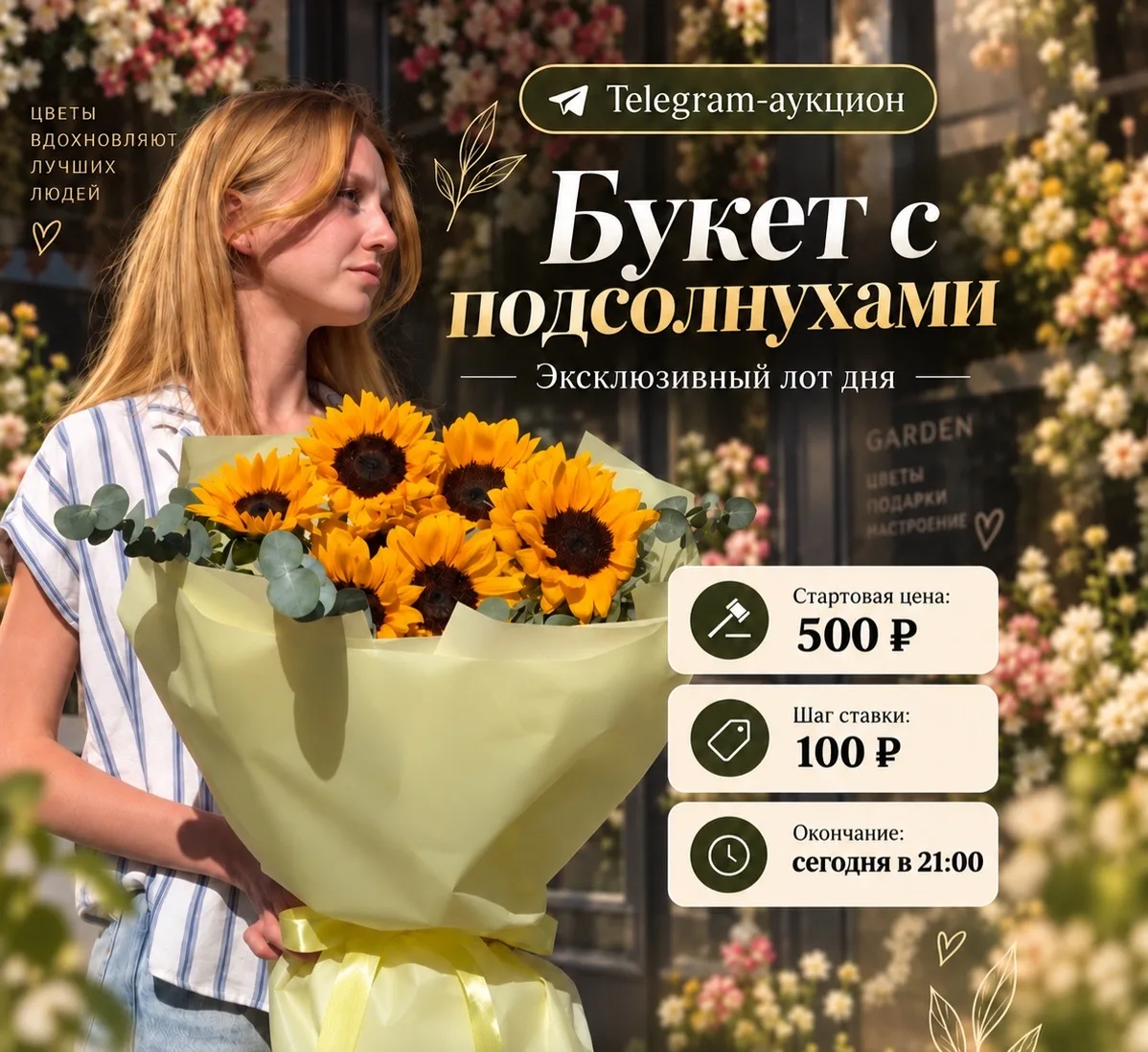 Сегодня в 17:00 стартует АУКЦИОН в нашем телеграм-канале