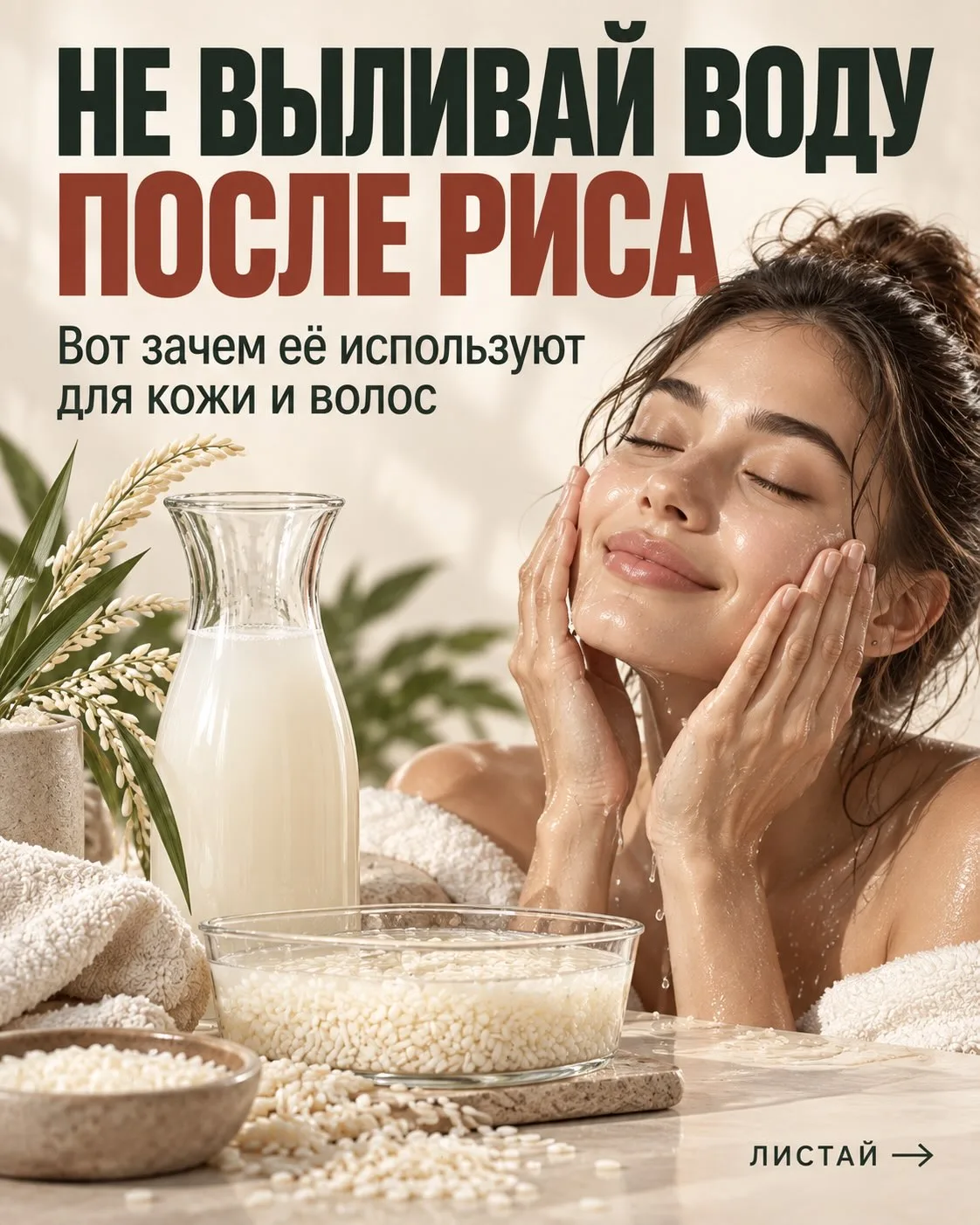 Не выливай воду после риса 👀