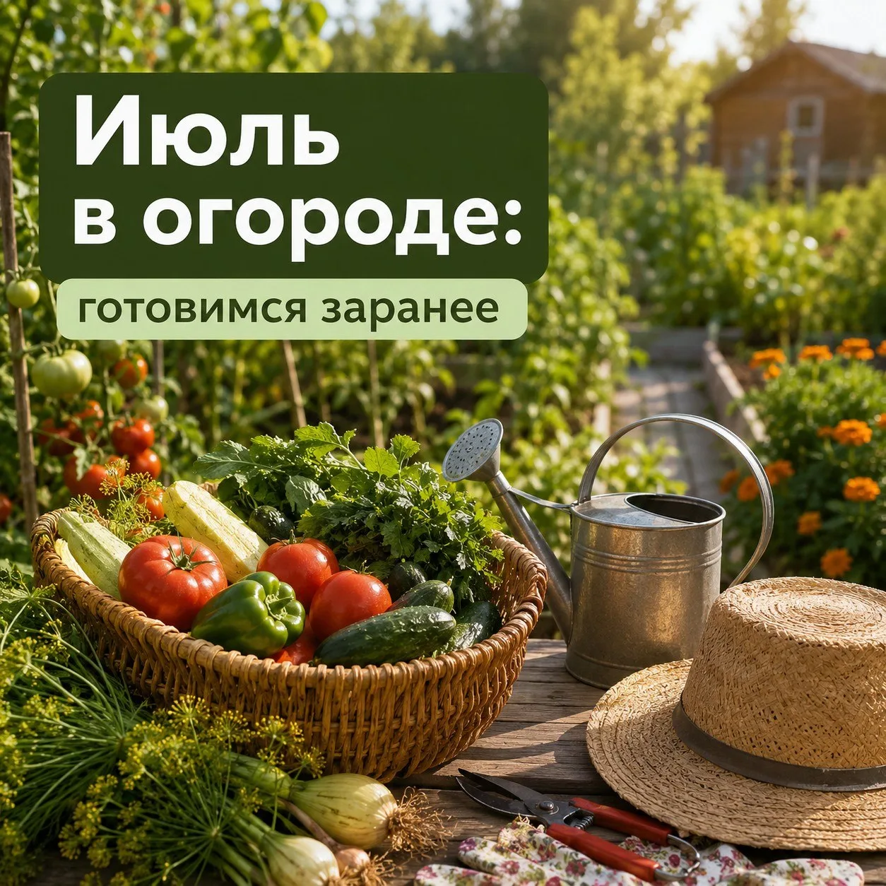 Июль в огороде: готовимся заранее 🌞