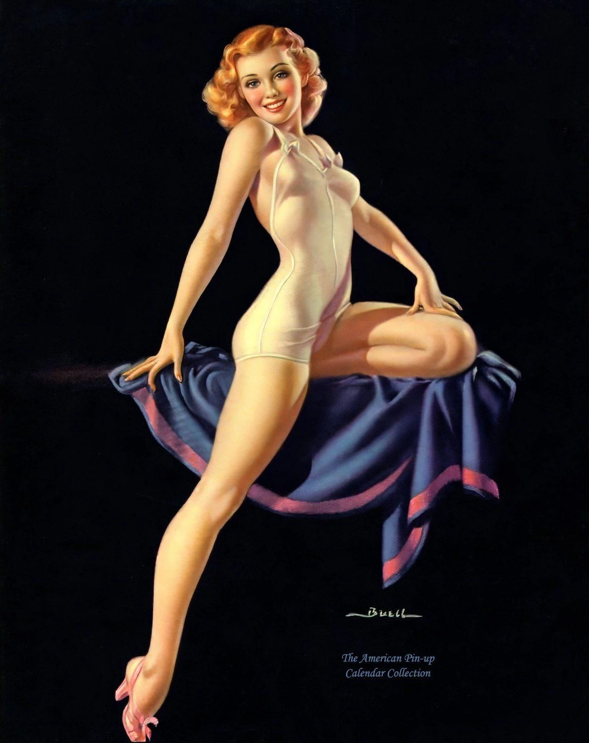 Эл Бьюэлл — «Обтекаемыая» — литография 1940-х годов — Litho USA — Американская коллекци...
