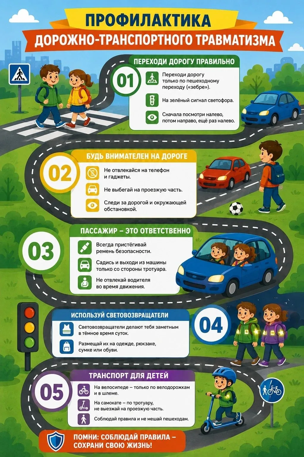 🚗🚦 Безопасность на дороге — забота каждого!