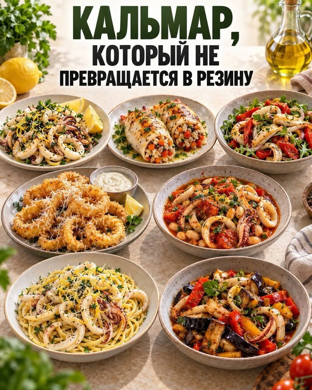 Самые вкусные блюда из кальмара😍