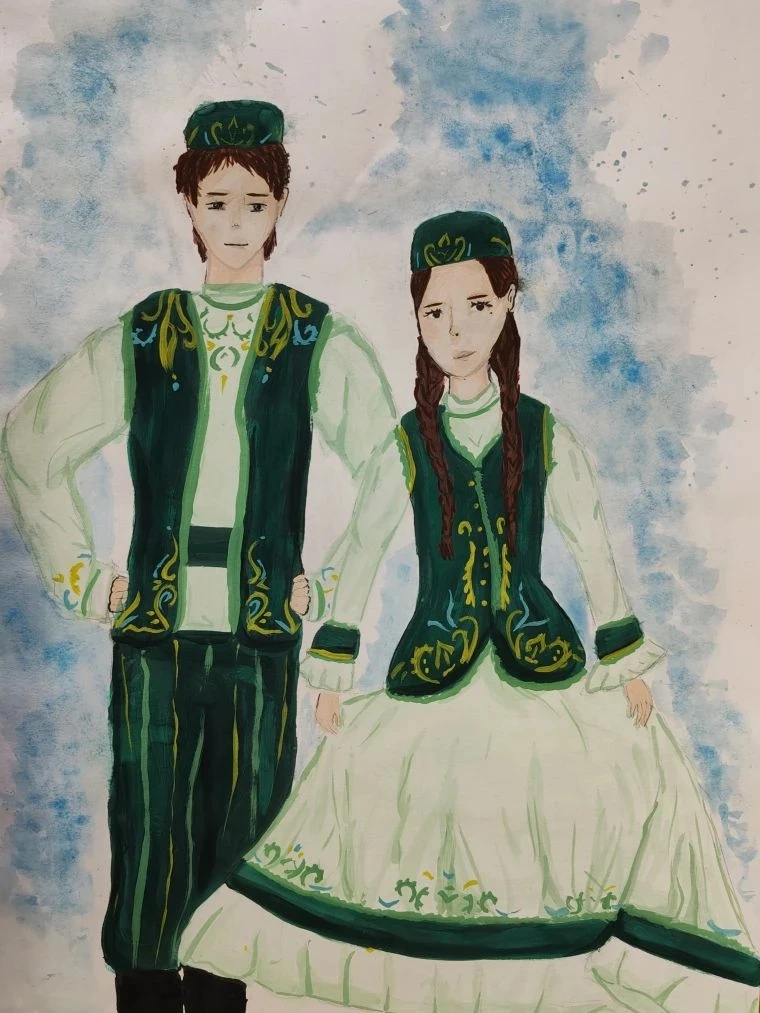 🎨 Наши ученицы — на городском конкурсе рисунков «Национальный колорит»!  С гордостью сообщаем, что у