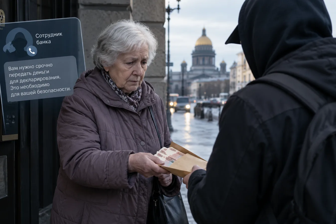 В Петербурге 71-летняя пенсионерка стала курьером мошенников