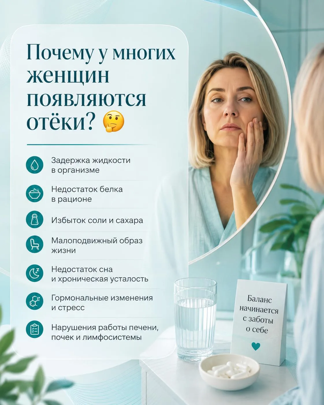Почему у многих женщин появляются отёки? 🤔