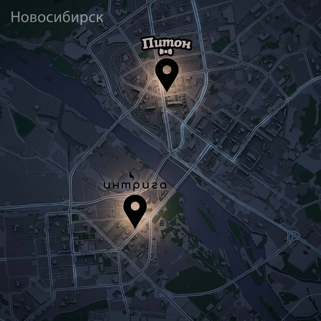 На карте Новосибирска — 2 адреса, которые знает каждый мужчина, кто ценит ночной отдых 🔞