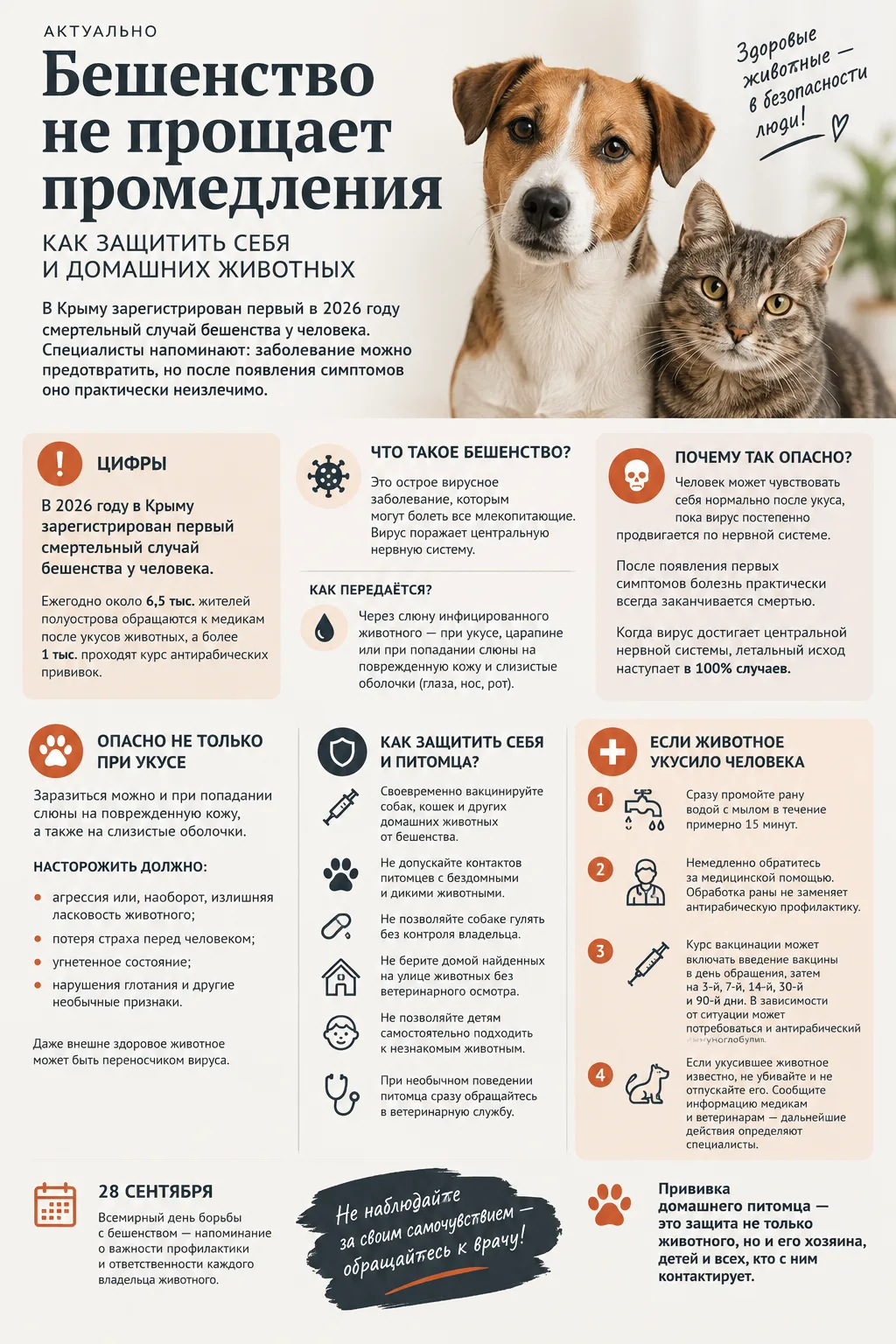 ⚠️ Бешенство не прощает промедления