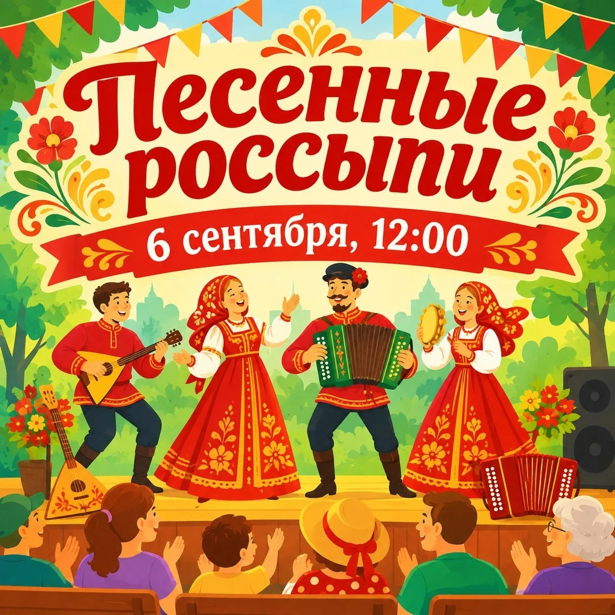 6 сентября с 12:00 до 13:00 на сцене в парковой зоне на Лукинской, 12к1, выступит ансам...