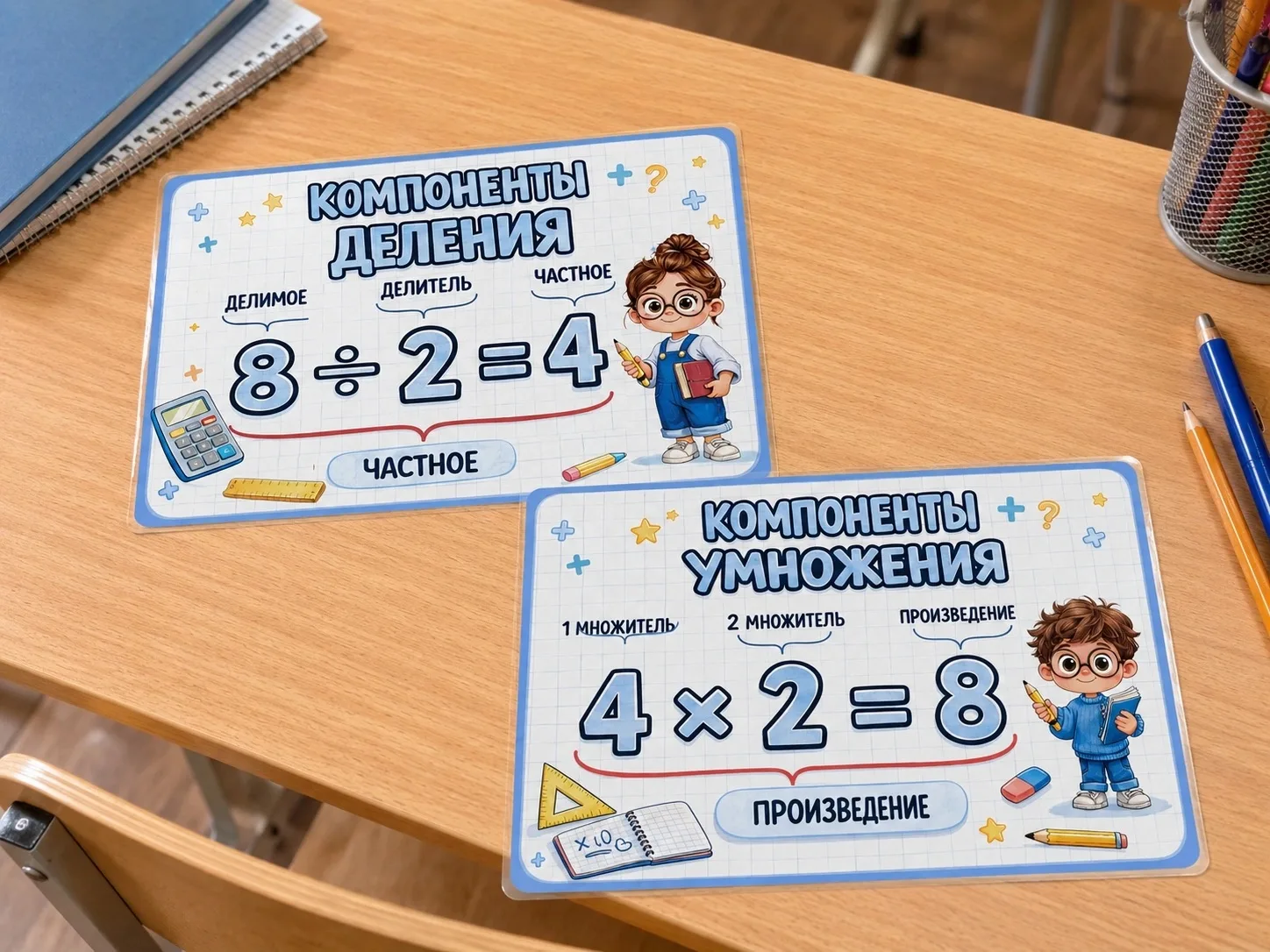 📐 Наглядный материал «Компоненты умножения и деления» – опора для каждого урока матема...