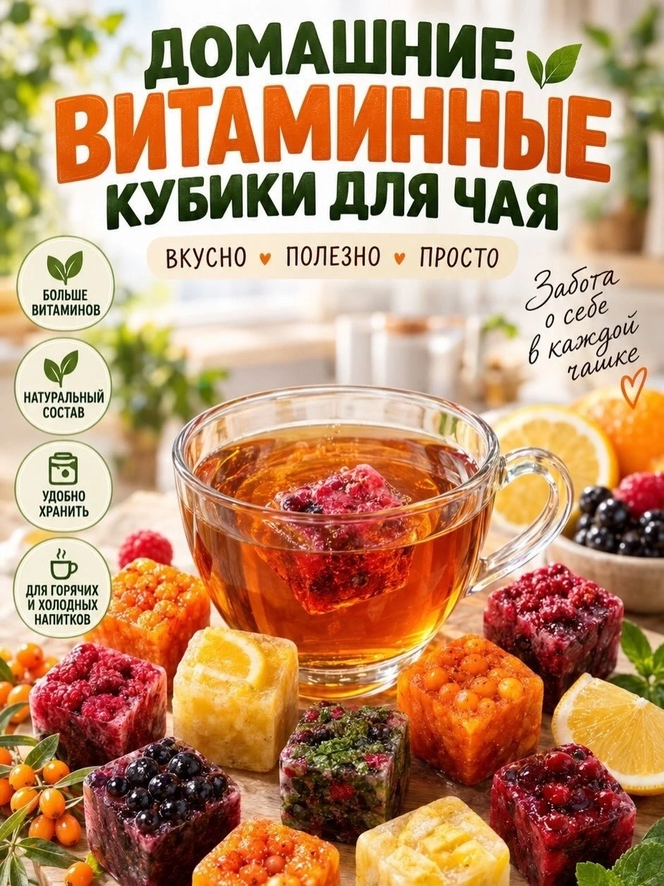Маленький кубик — а сколько вкуса! 🍋🍓🫚