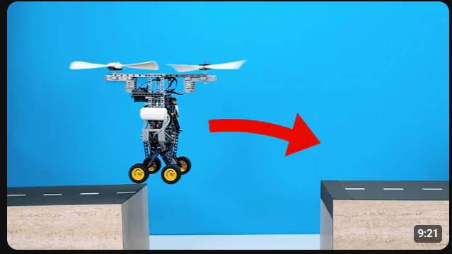 Машинка Lego против растущего обрыва