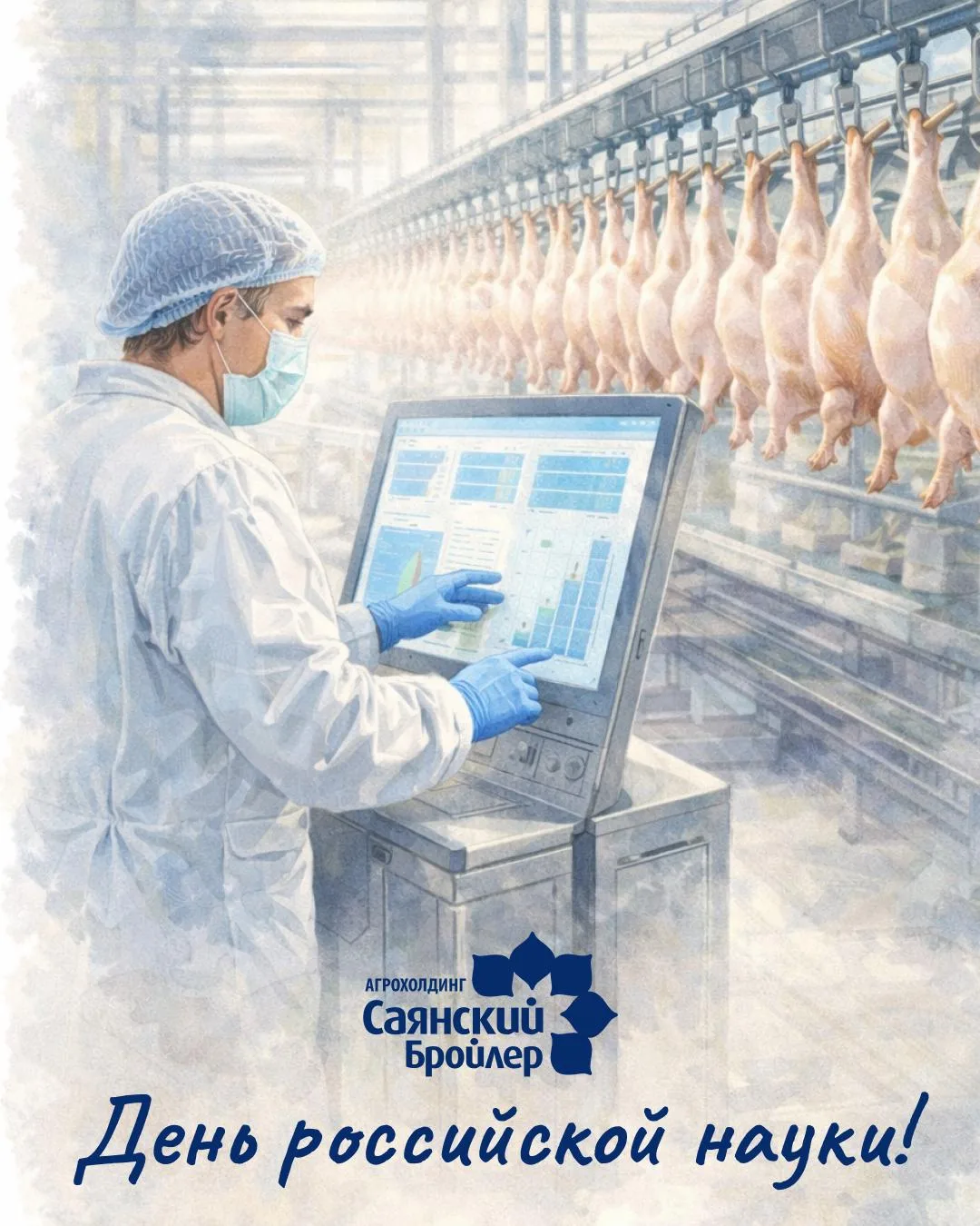 8 февраля — День российской науки 🔬  В агрохолдинге «Саянский Бройлер» научный подход — основа всей 