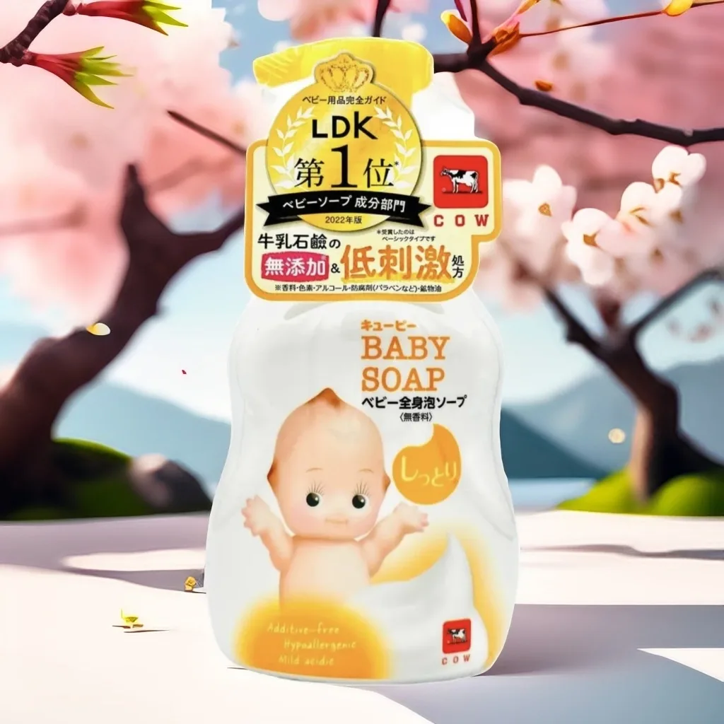COW Мыло-пенка для тела BABY SOAP детское увлажняющее, 0+ 400 мл. бутылка с пенообразов...