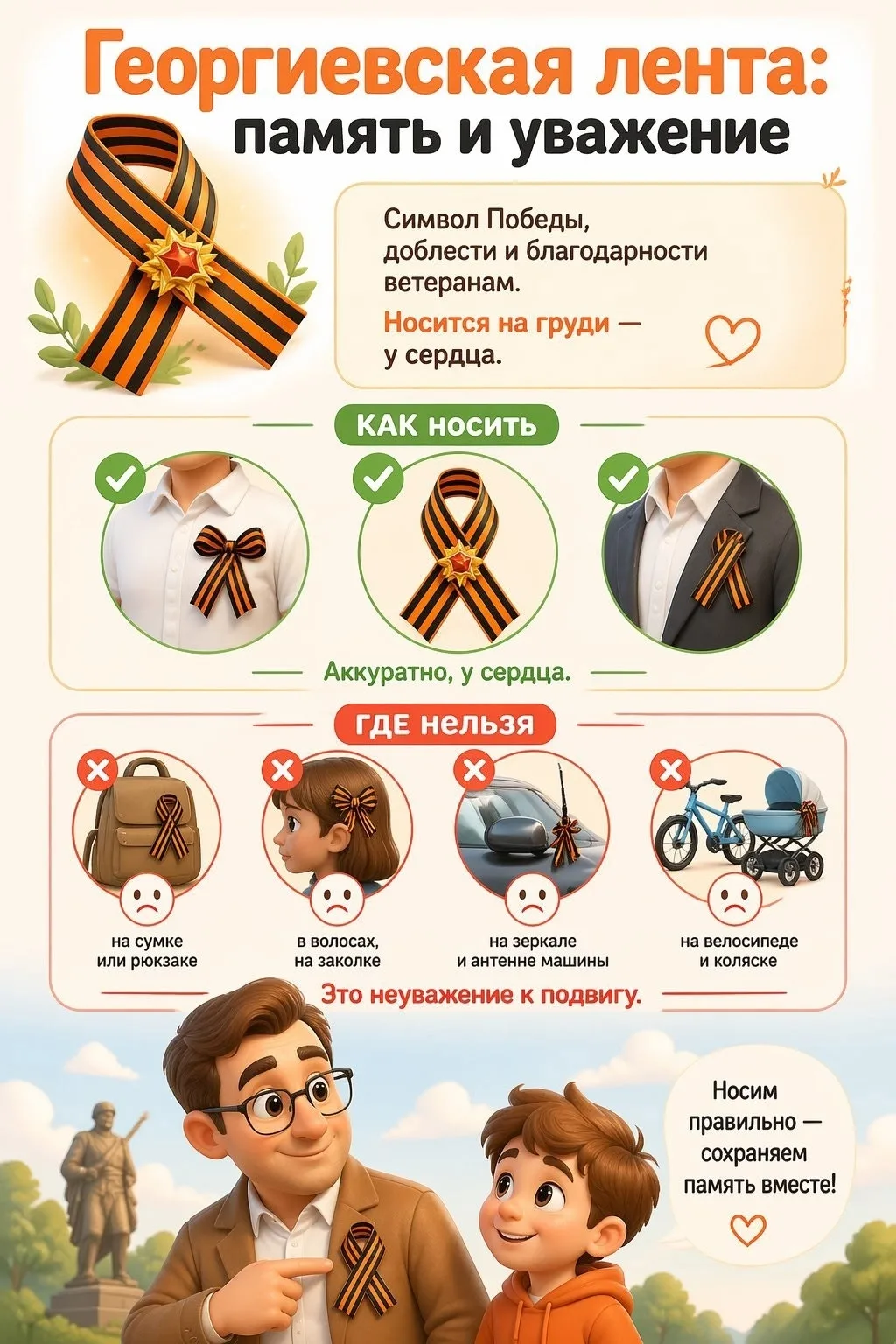 🇷🇺 С 22 апреля в России стартовала Всероссийская акция «Георгиевская ленточка»!