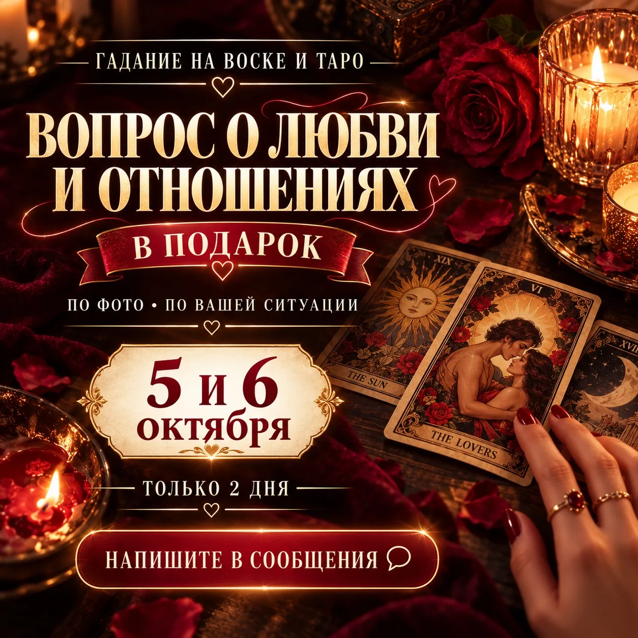 🎁❤️ Задайте бесплатно вопрос о любви или отношениях