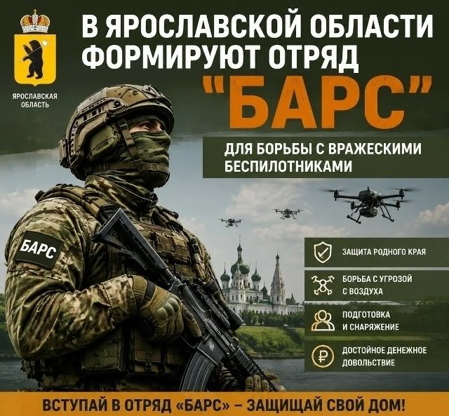 В Ярославской области формируют отряд «Барс Ярославль» по прикрытию объектов критической инфраструкт