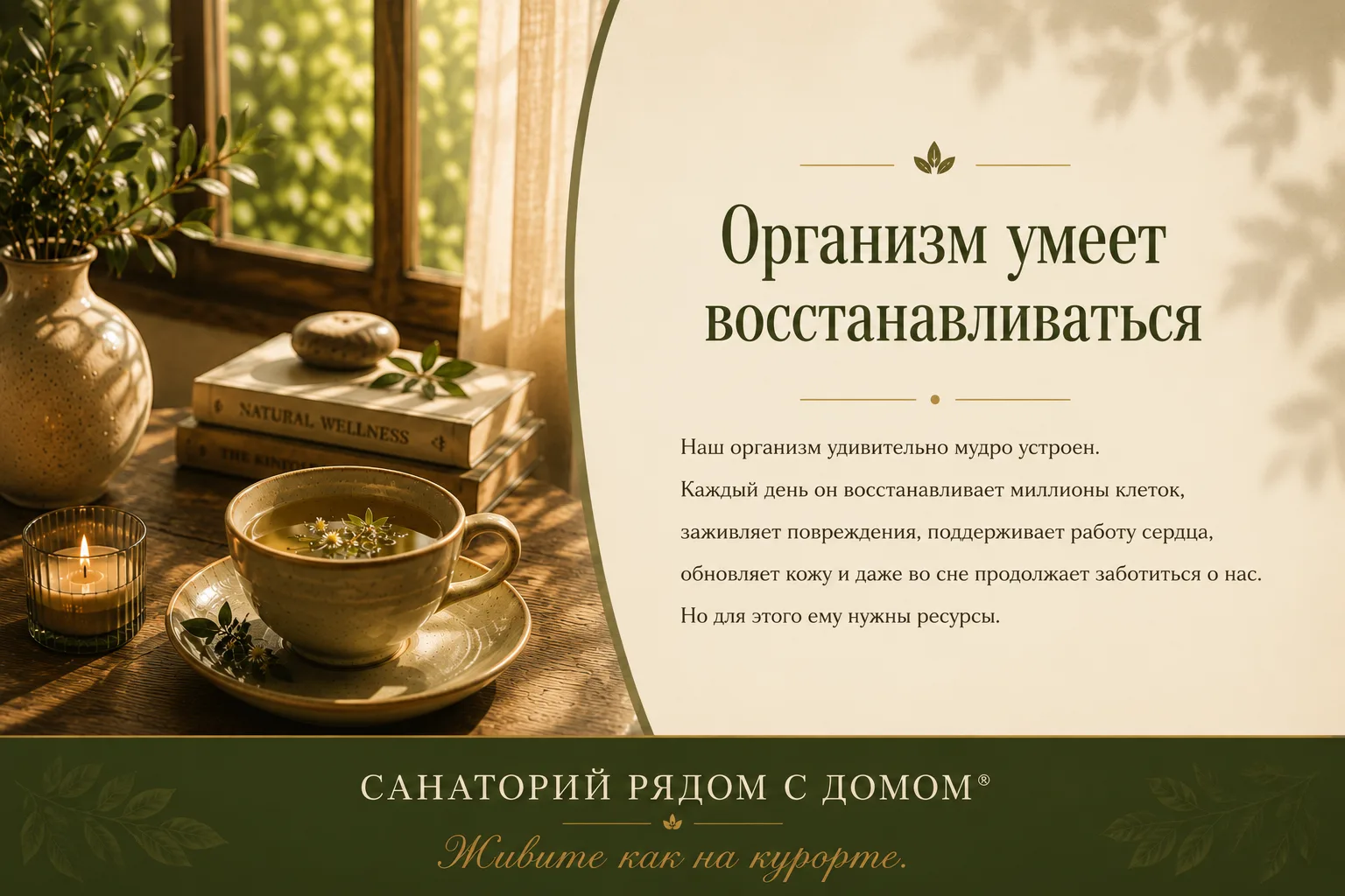 🌿 Организм умеет восстанавливаться