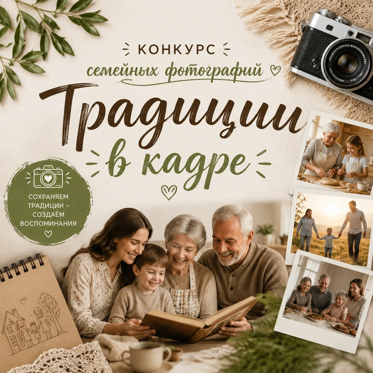 Конкурс семейных фотографий «Традиции в кадре»

Семейные традиции – в кадре! Станьте частью большого