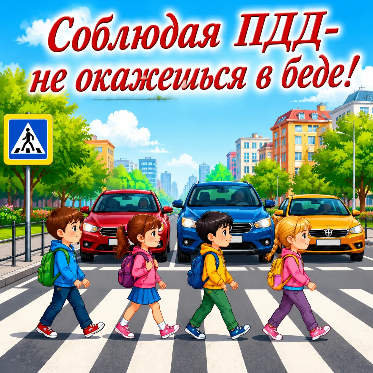 Воспитанники группы «Теремок» совершили экскурсию к пешеходному переходу. 
В ходе экскурсии дети зак