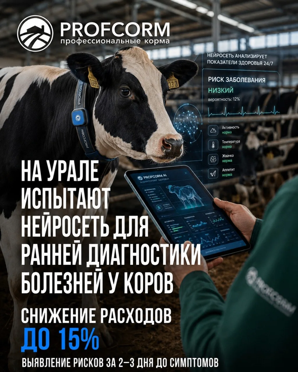 🐄 На Урале испытают нейросеть для ранней диагностики болезней у коров