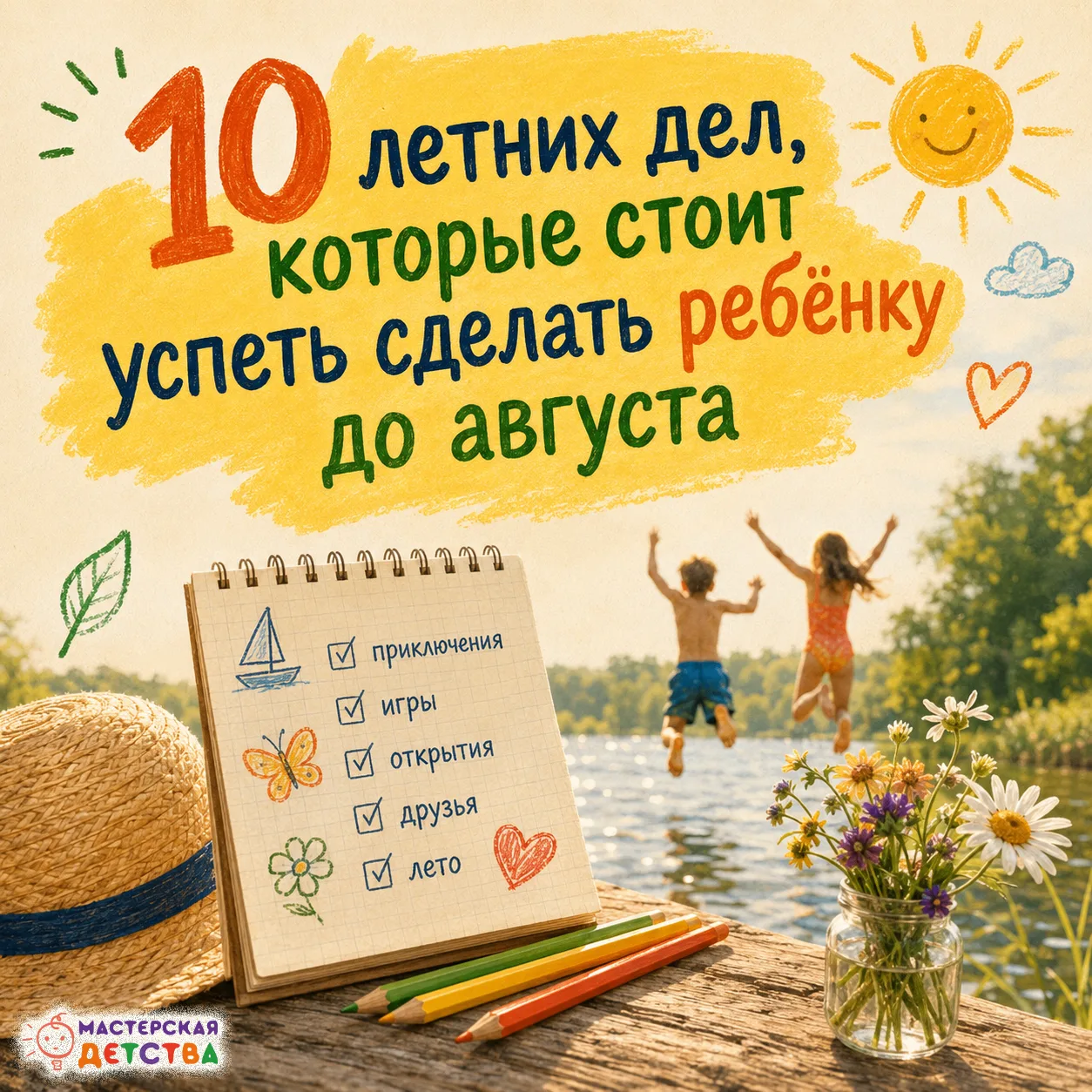☀️ Лето пролетает быстрее, чем кажется...
Кажется, только начались каникулы, а до августа уже рукой 
