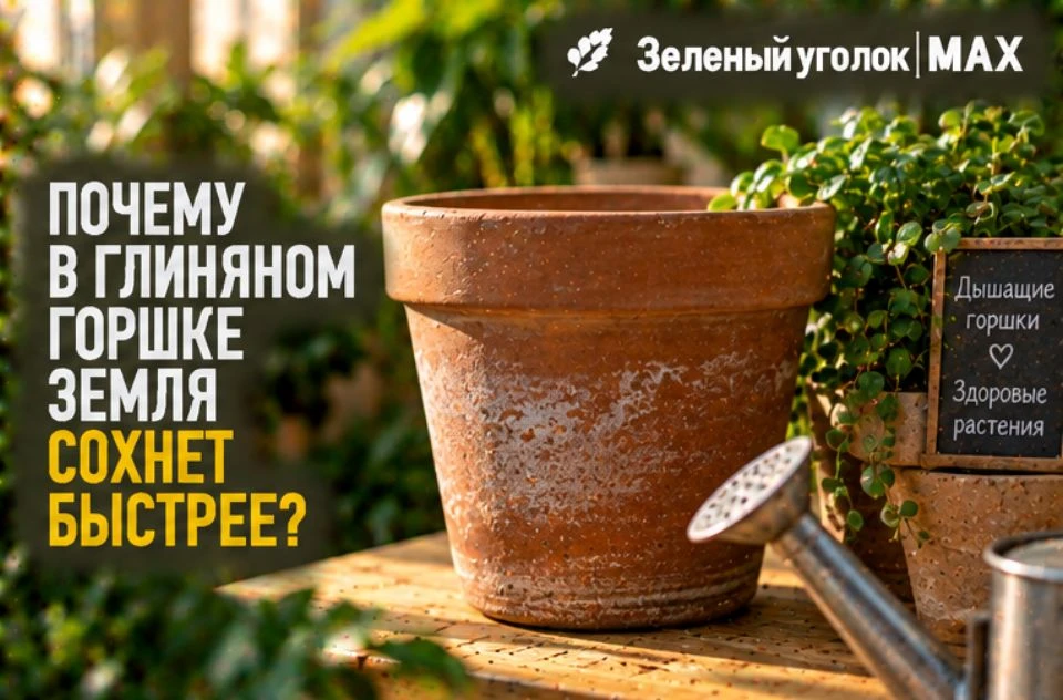 🏺 ПОЧЕМУ В ГЛИНЯНОМ ГОРШКЕ ЗЕМЛЯ СОХНЕТ БЫСТРЕЕ?
