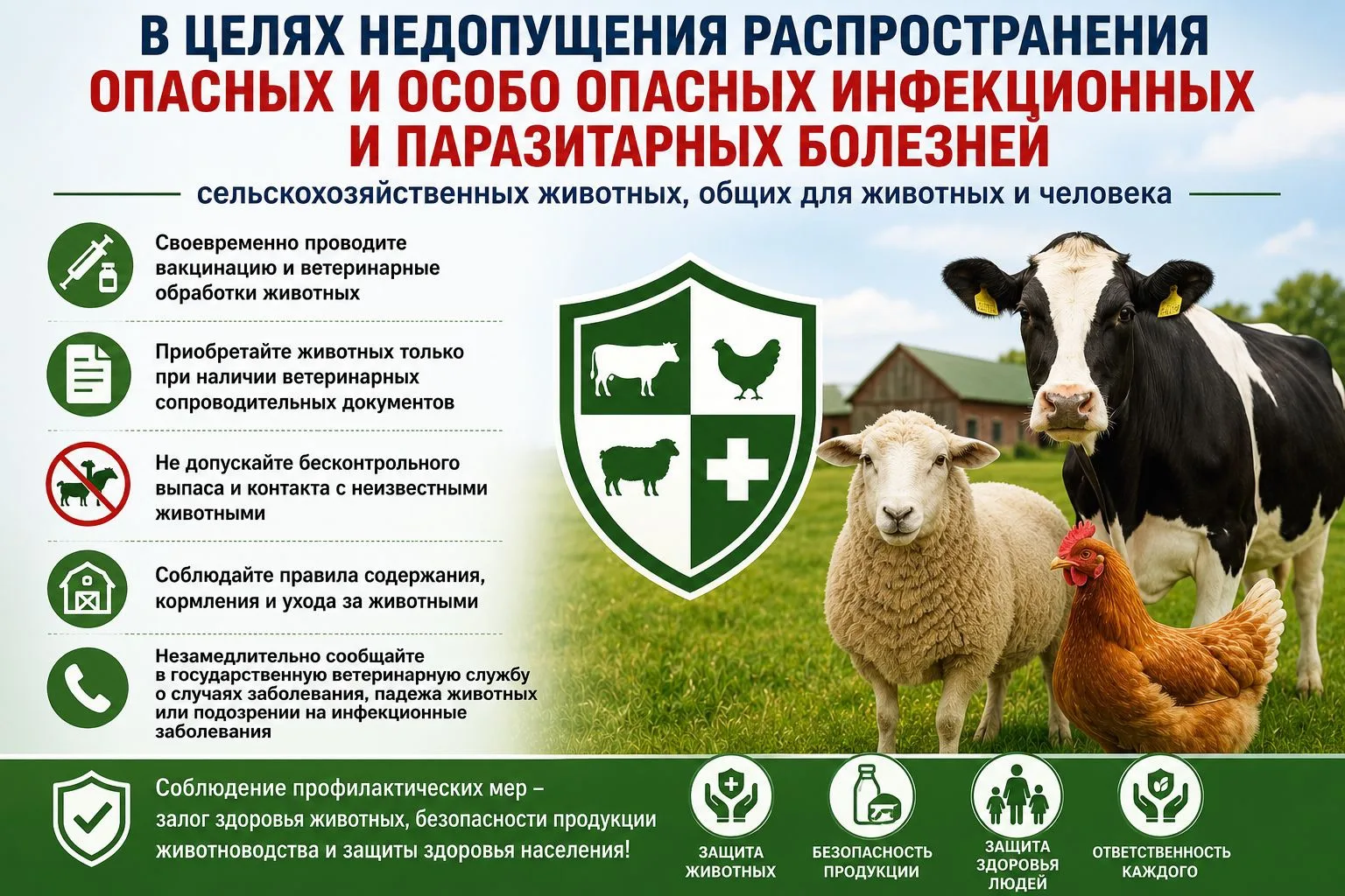 🐄 Профилактика опасных заболеваний — ответственность каждого владельца животных.

В целях предотвра