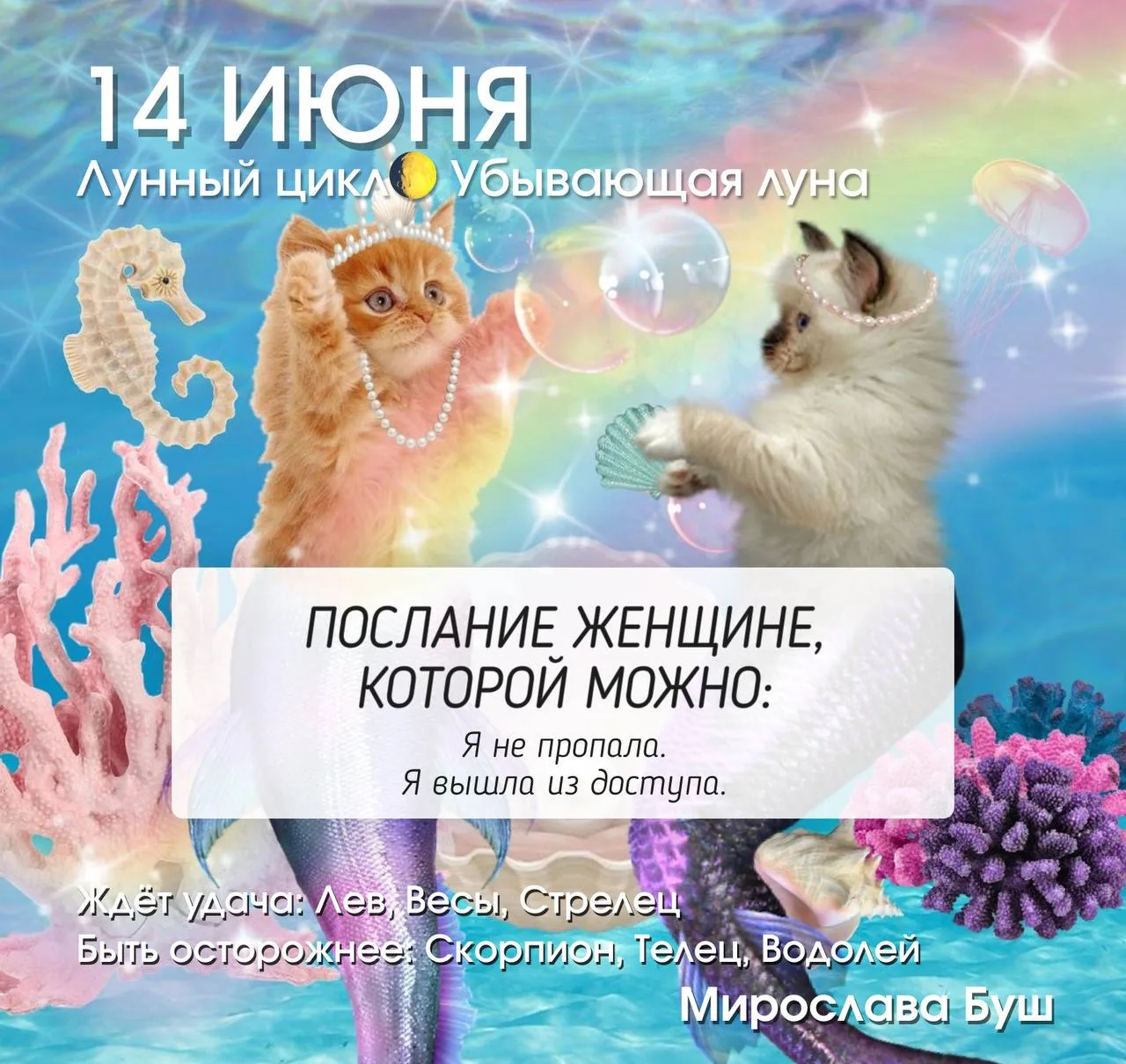 14 июня РЕКОМЕНДАЦИИ 🔥

Убывающая Луна, освещённость менее 3–5%. Это последний день перед новолуние
