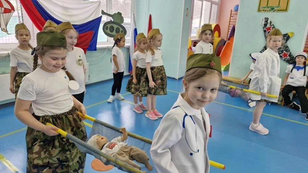 💪 Спортивный досуг ко Дню защитника Отечества  👫 В наших дошкольных группах прошёл спортивный праздн