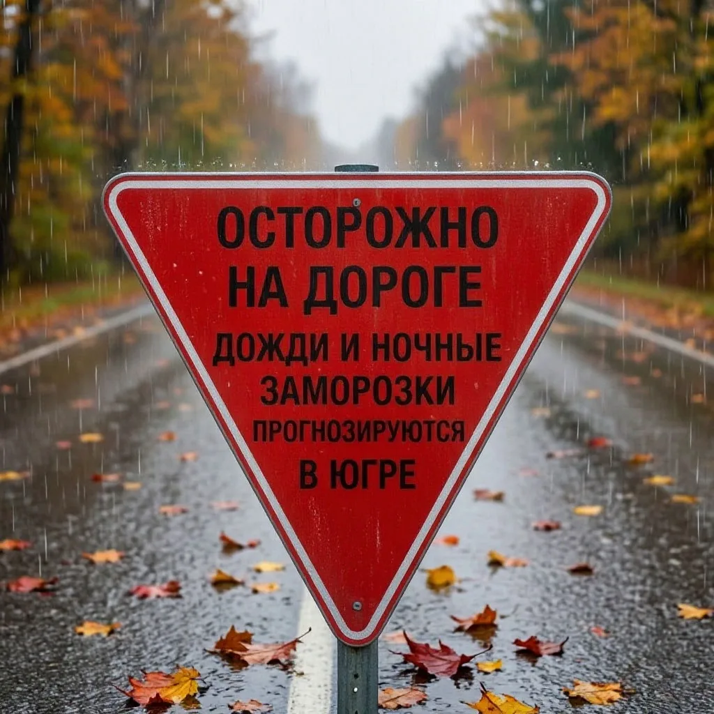 В регионе прогнозируются дожди и ночные заморозки! Госавтоинспекция Югры призывает води...