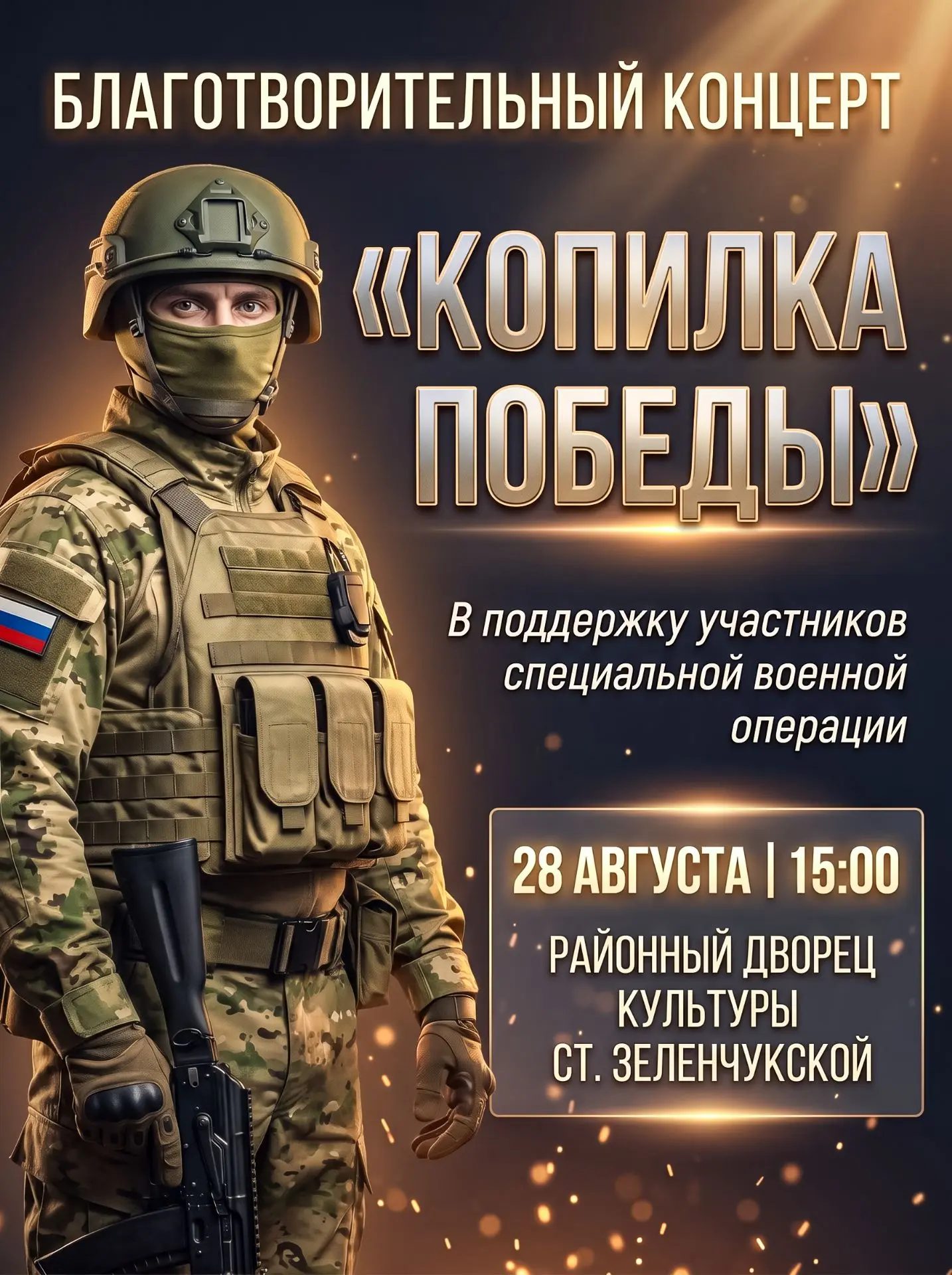 Приглашаем жителей и гостей Зеленчукского района на благотворительный концерт «Копилка ...